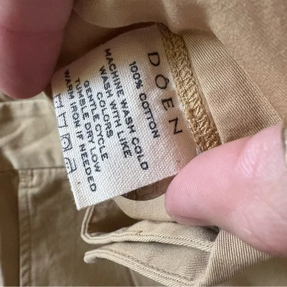 DOEN Danette Shorts In Desert Size 00 NWT Preppy‎ Cotton